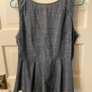 Banana Republic Blue Sleeveless Peplum top